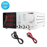 Supprime les fluctuations de tension du réseau. Alimentation CC NICE-POWER SPPS-S605 60 V, tension constante 0-5 A, blanc.